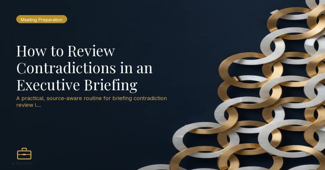 How to Review Contradictions in an Executive Briefing