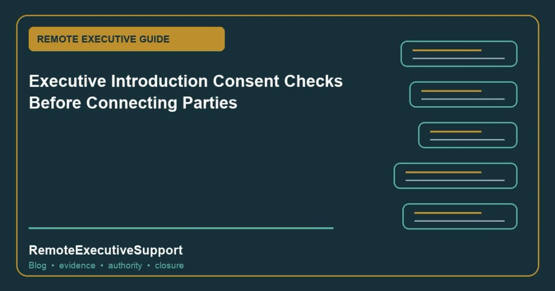 Executive Introduction Consent Checks Before Connecting Parties