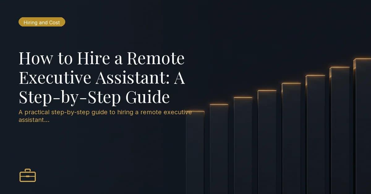 How to Hire a Remote Executive Assistant: A Step-by-Step Guide