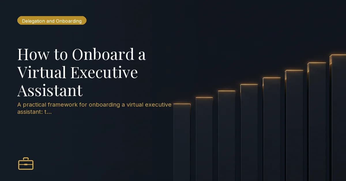 How to Onboard a Virtual Executive Assistant