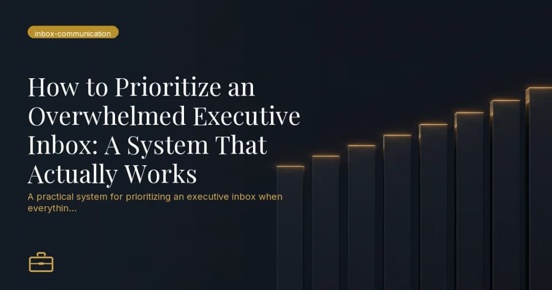 How to Prioritize an Overwhelmed Executive Inbox: A System That Actually Works