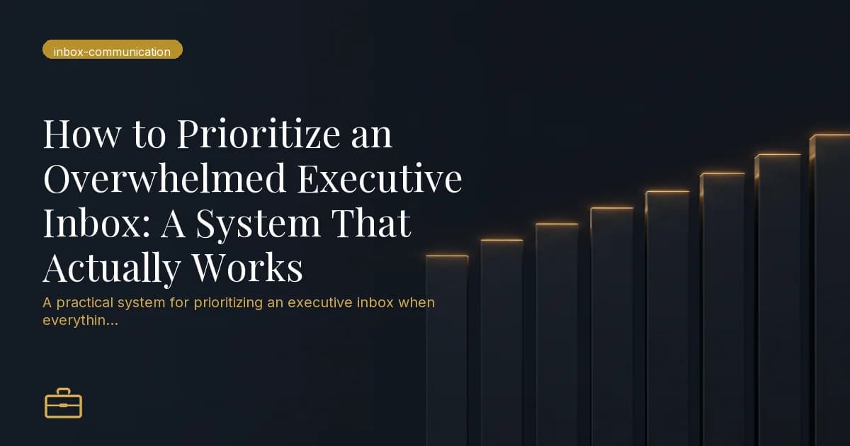 How to Prioritize an Overwhelmed Executive Inbox: A System That Actually Works