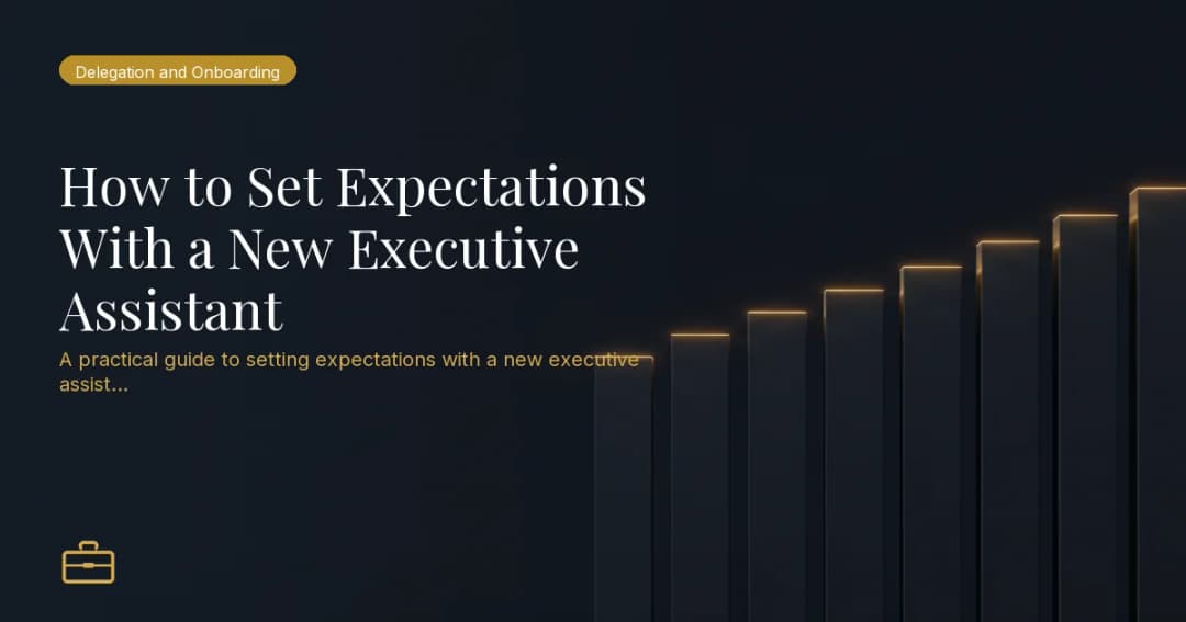 How to Set Expectations With a New Executive Assistant