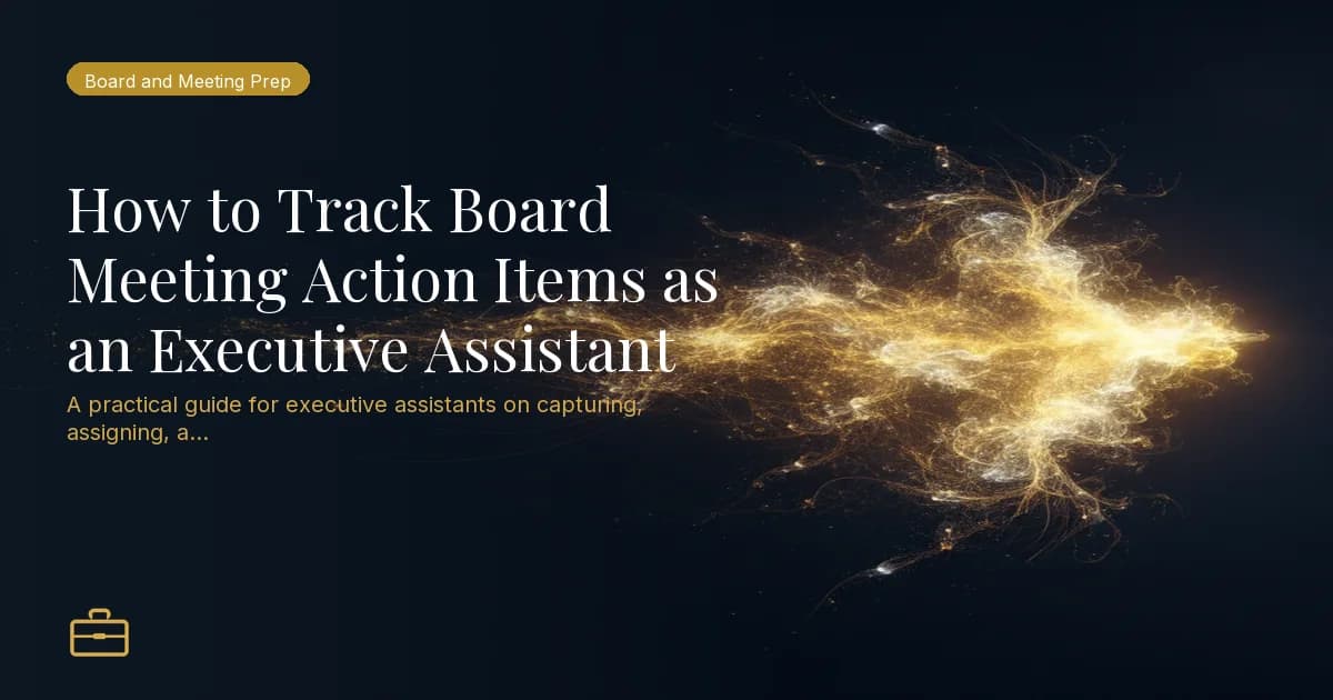 How to Track Board Meeting Action Items as an Executive Assistant