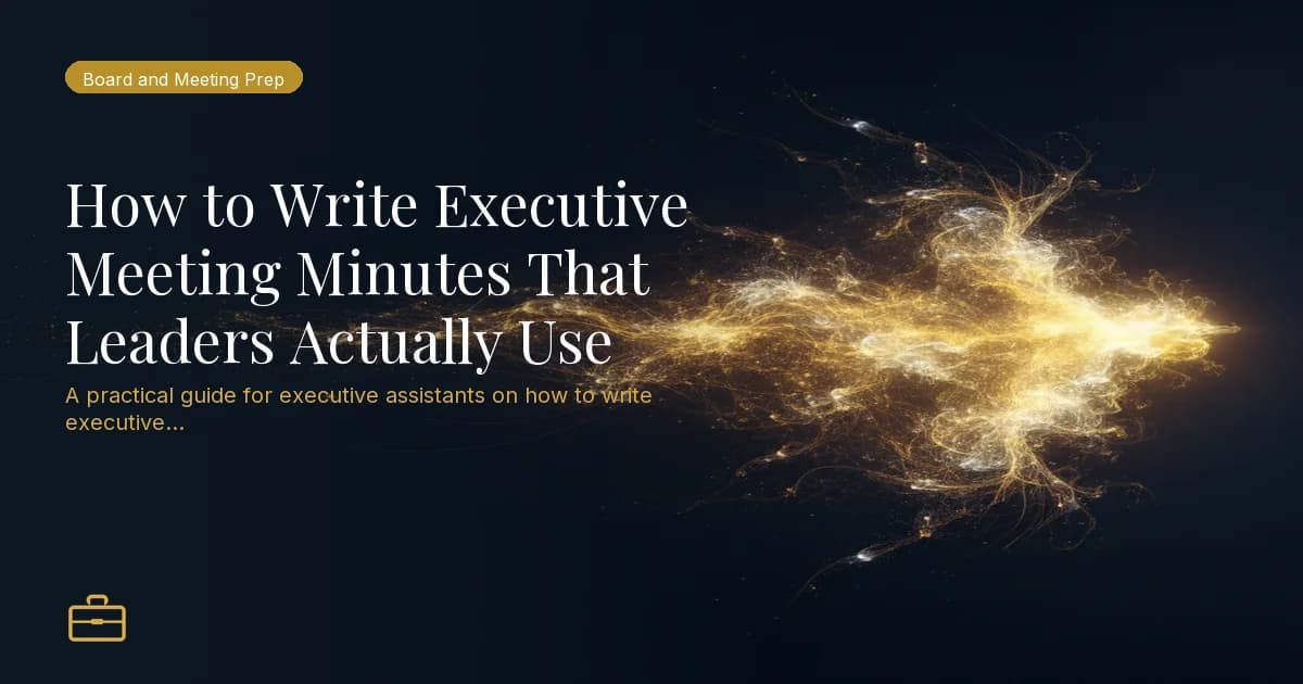 How to Write Executive Meeting Minutes That Leaders Actually Use
