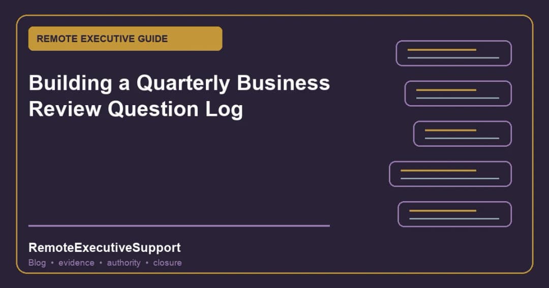 Building a Quarterly Business Review Question Log