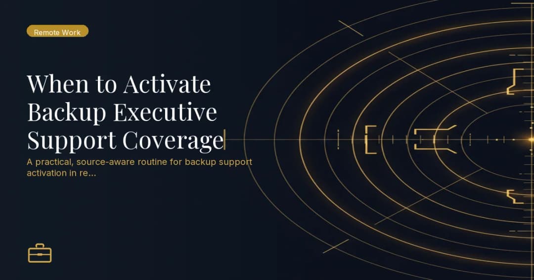 When to Activate Backup Executive Support Coverage