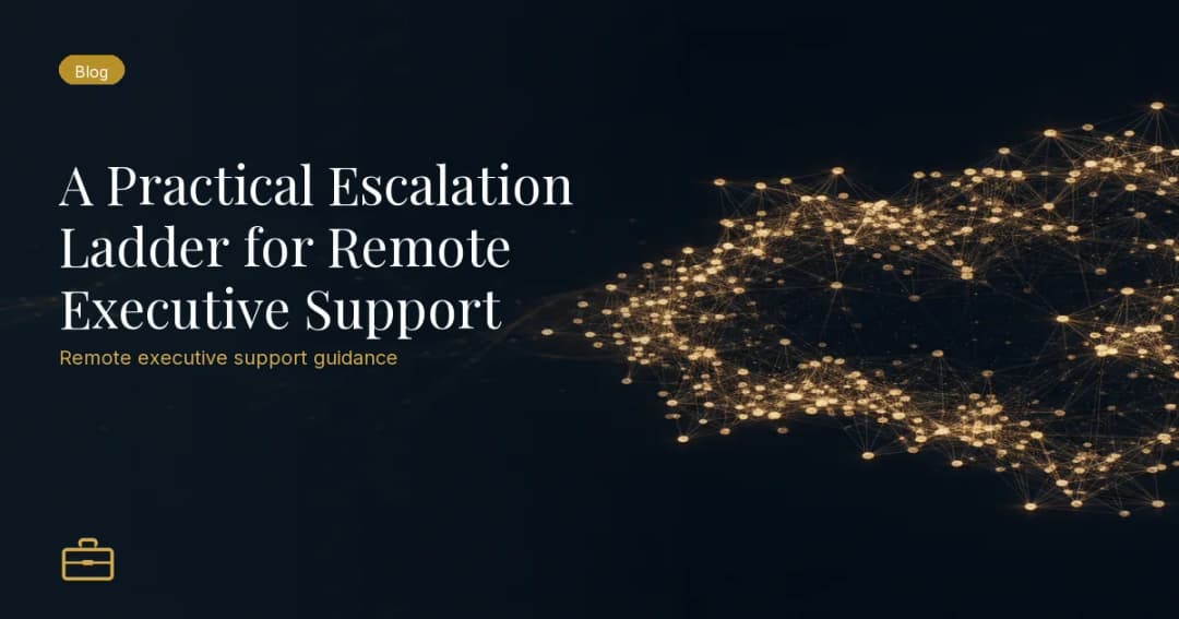A Practical Escalation Ladder for Remote Executive Support