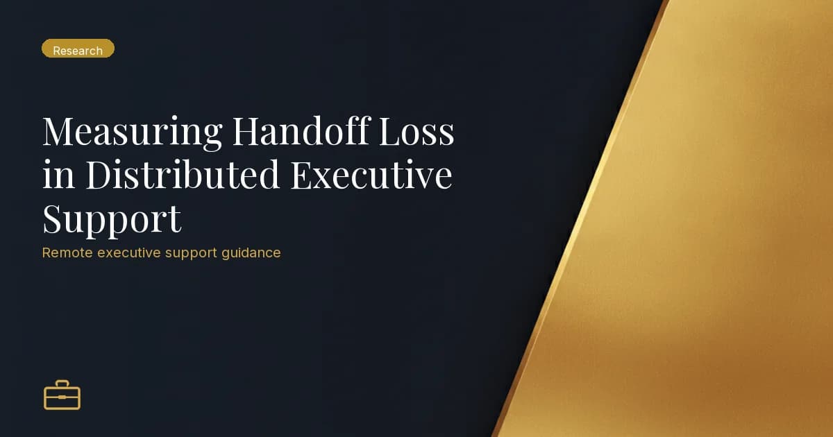 Measuring Handoff Loss in Distributed Executive Support