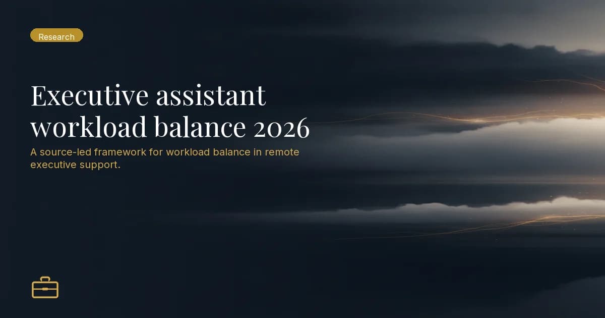 Executive assistant workload balance 2026
