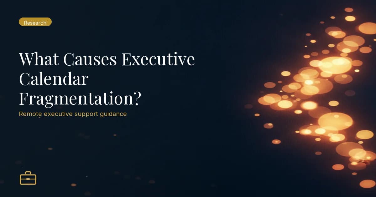 What Causes Executive Calendar Fragmentation?