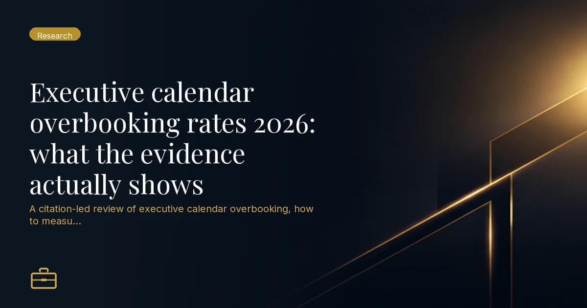Executive calendar overbooking rates 2026: what the evidence actually shows