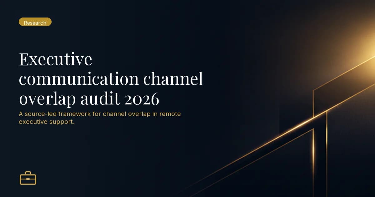 Executive communication channel overlap audit 2026