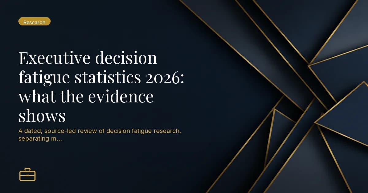 Executive decision fatigue statistics 2026: what the evidence shows