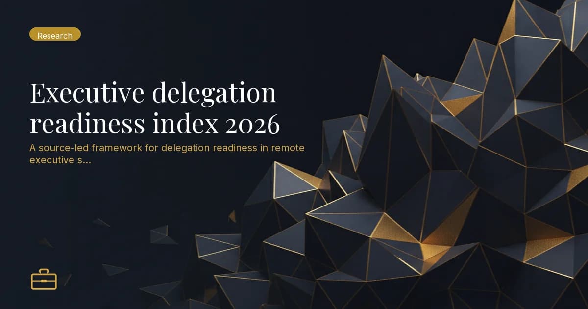 Executive delegation readiness index 2026