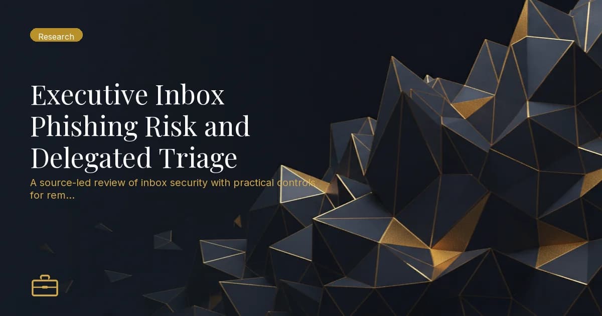 Executive Inbox Phishing Risk and Delegated Triage