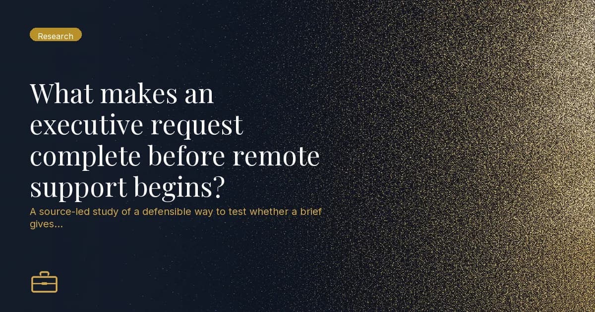 What makes an executive request complete before remote support begins?