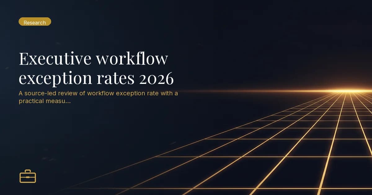 Executive workflow exception rates 2026