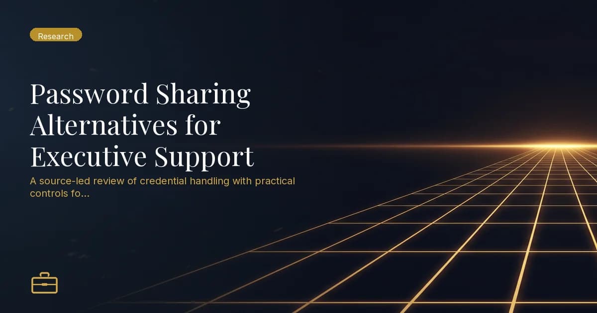 Password Sharing Alternatives for Executive Support