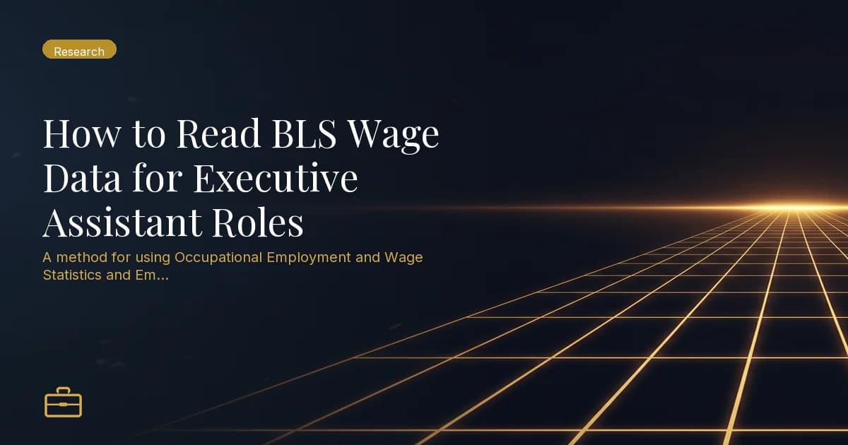 How to Read BLS Wage Data for Executive Assistant Roles