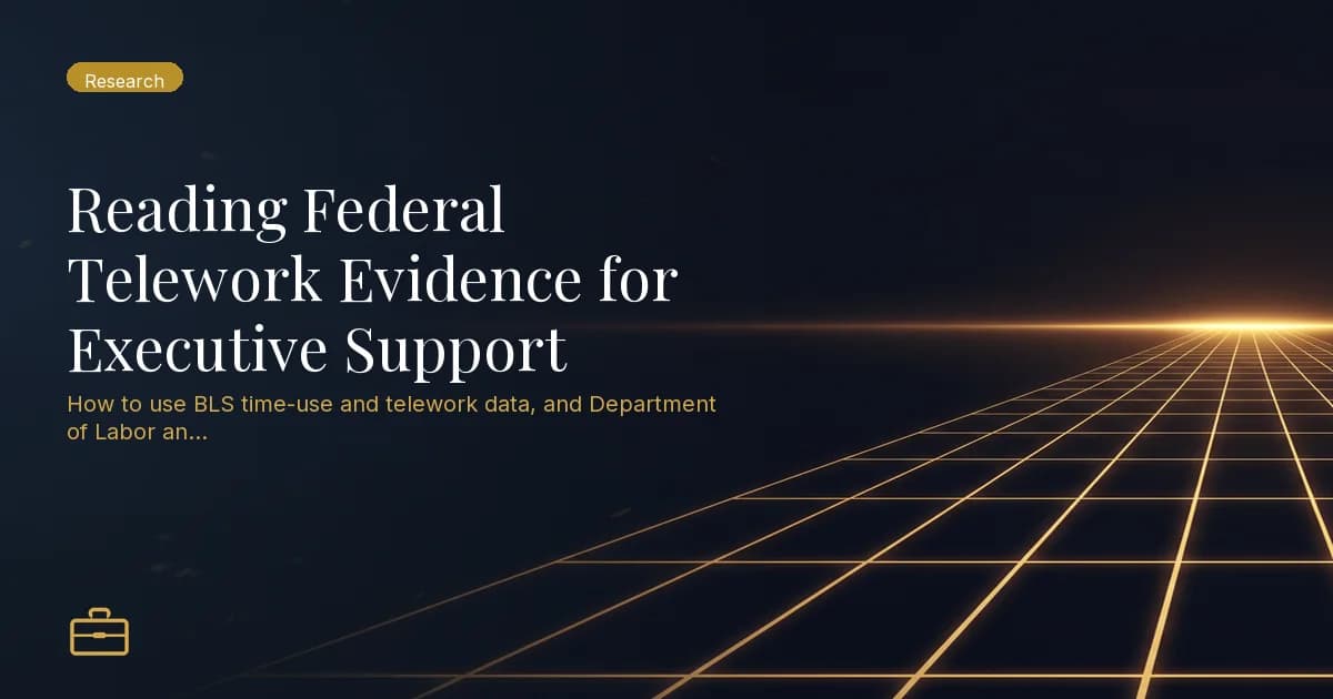 Reading Federal Telework Evidence for Executive Support